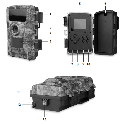 Fotopułapka DOGTRACE D-Guard 940 - Budowa urządzenia