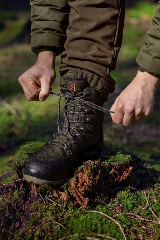 BUTY HARKILA PRO HUNTER LIGHT MID GTX - Willow Green - Wiązanie obuwia