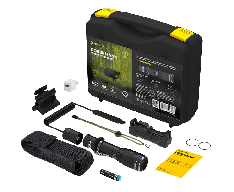 Armytek Dobermann Hunting Kit - zawartość zestawu