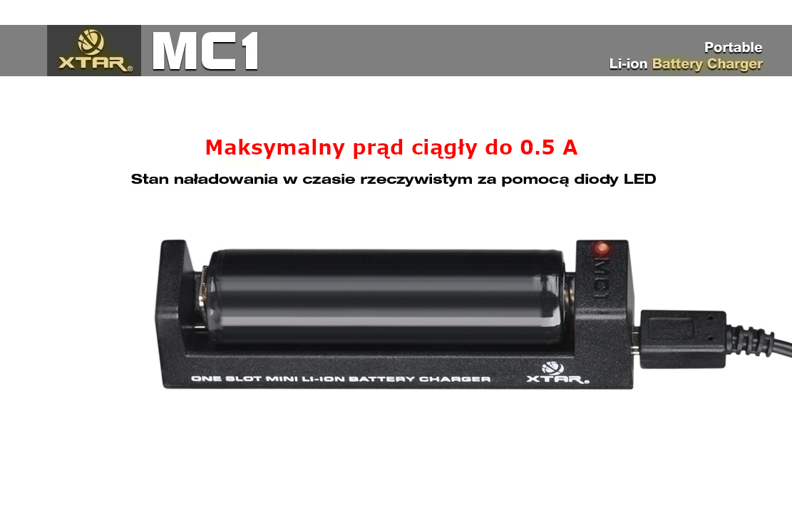 Xtar MC1 - Parametry ładowania