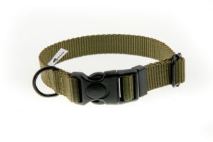 Obroża z taśmy 4WILD 20mm 25-35 cm - Khaki