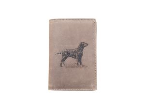 Etui skórzane na dokumenty ZAMLINSKY - CURLY COATED RETRIEVER