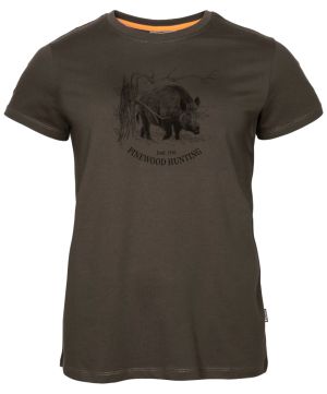 DAMSKI T-SHIRT PINEWOOD WILD BOAR 3451 - Zamszowy Brąz