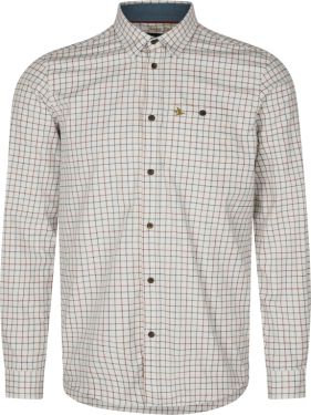 KOSZULA SEELAND OXFORD SHOOTING - Grape Leaf/Terracotta Check