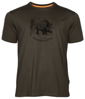 T-SHIRT PINEWOOD WILD BOAR 5451 - Zamszowy Brąz