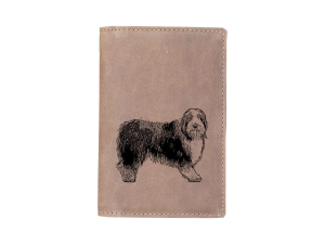 Etui skórzane na dokumenty ZAMLINSKY - BEARDED COLLIE