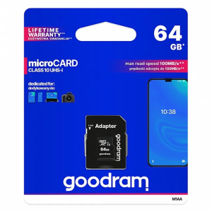 Karta pamięci microSDHC 64 GB + adapter SD