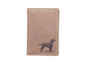 Etui skórzane na paszport ZAMLINSKY - CURLY COATED RETRIEVER