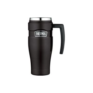 Wodoszczelny termokubek z uchwytem THERMOS czarny mat 0,47l