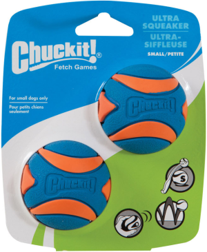 Dwupak małych piszczących piłek Chuckit! Ultra Squeaker Ball