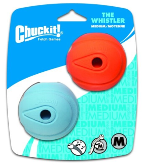 Dwupak średnich gwiżdżących piłek Chuckit! Whistler Ball