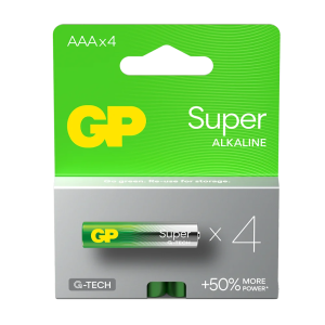 Baterie alkaliczne GP Super LR03 AAA G-TECH 1,5V (4 szt)